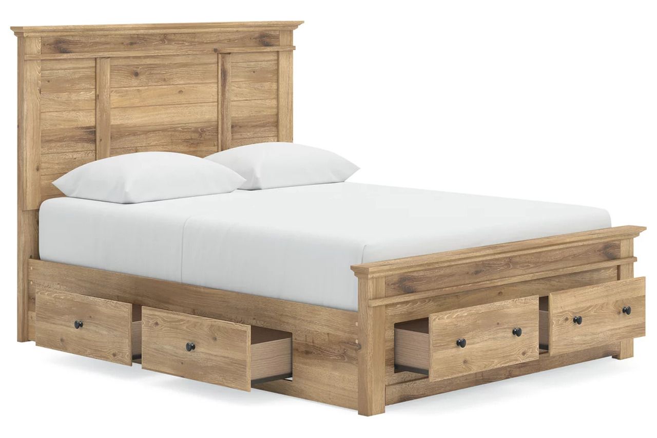 Allihauser Queen Panel Storage Bed In Tan NCB1170B10