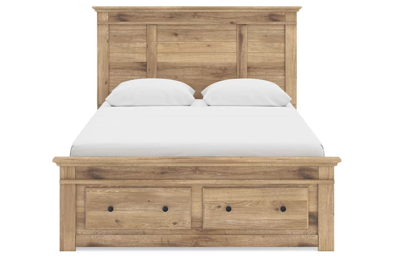 Allihauser Queen Panel Storage Bed In Tan NCB1170B10