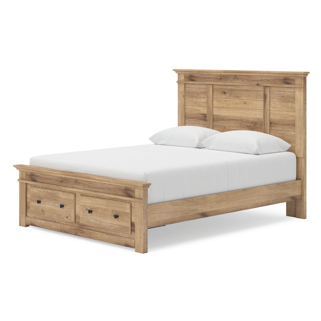 Allihauser Queen Panel Storage Bed In Tan NCB1170B10