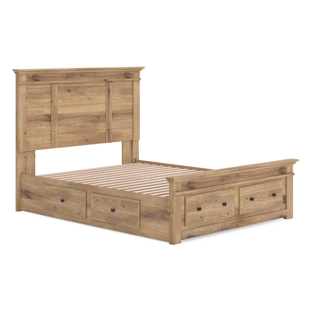 Allihauser Queen Panel Storage Bed In Tan NCB1170B10