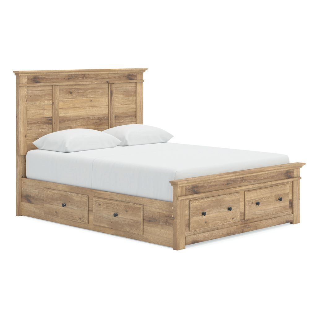 Allihauser Queen Panel Storage Bed In Tan NCB1170B10