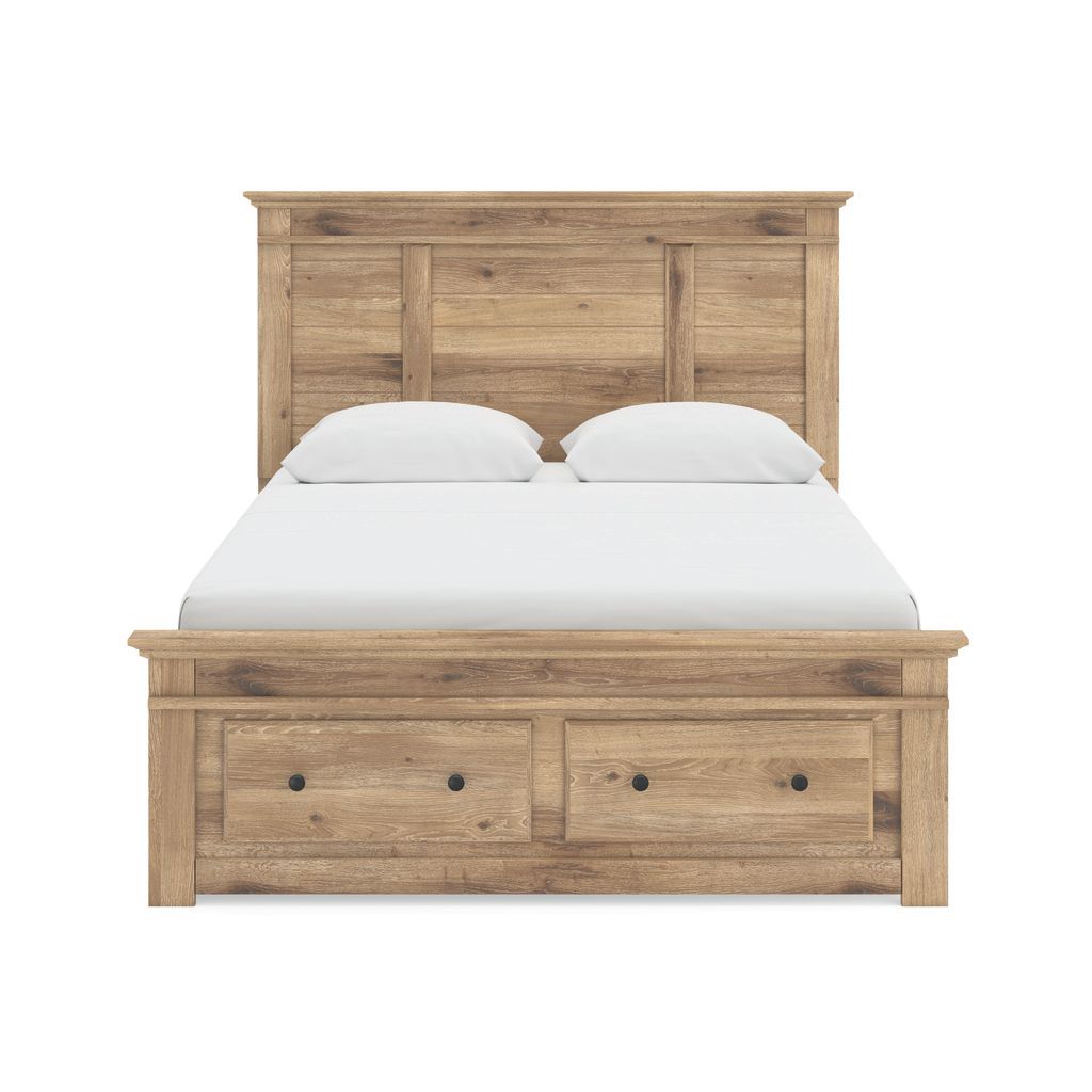 Allihauser Queen Panel Storage Bed In Tan NCB1170B10