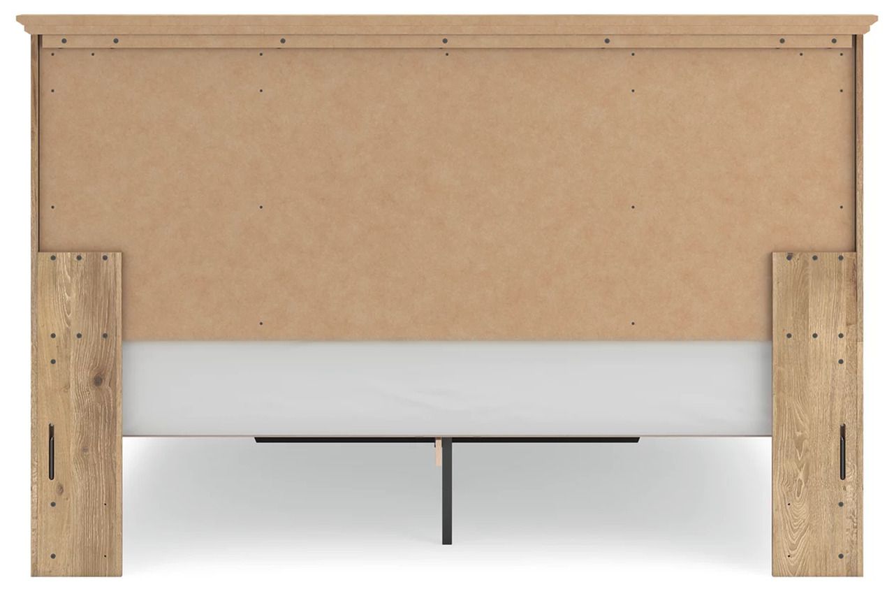 Allihauser King Panel Storage Bed In Tan NCB1170B13