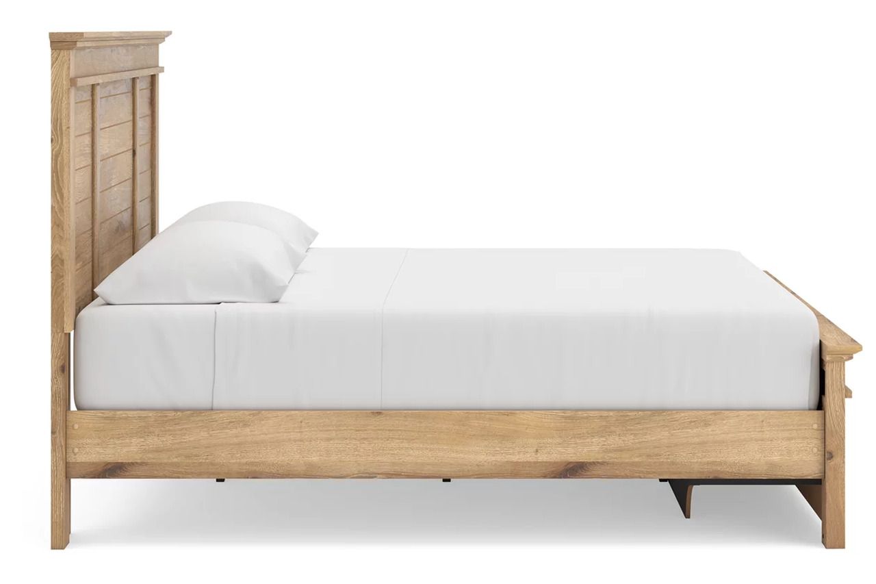 Allihauser King Panel Storage Bed In Tan NCB1170B13