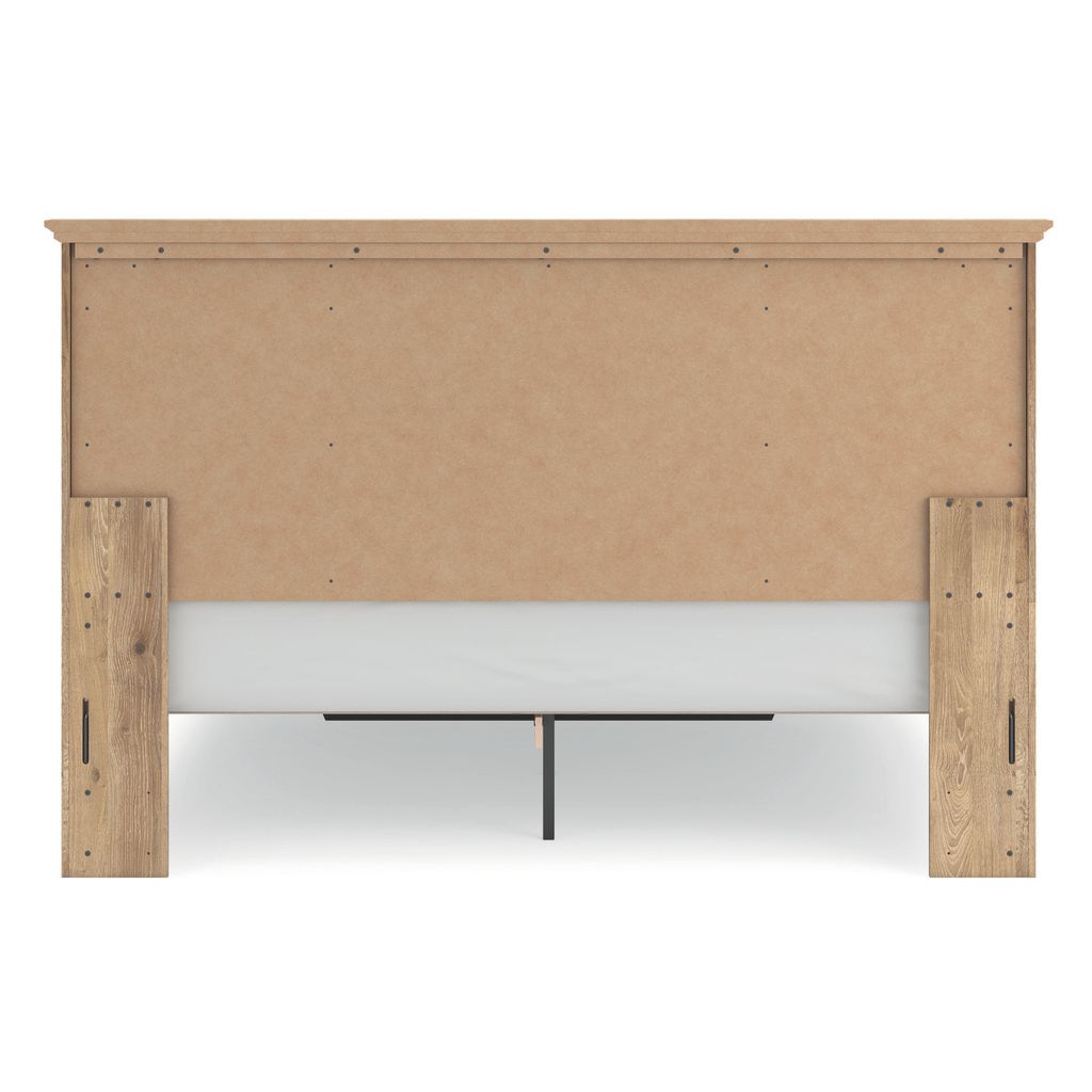 Allihauser King Panel Storage Bed In Tan NCB1170B13
