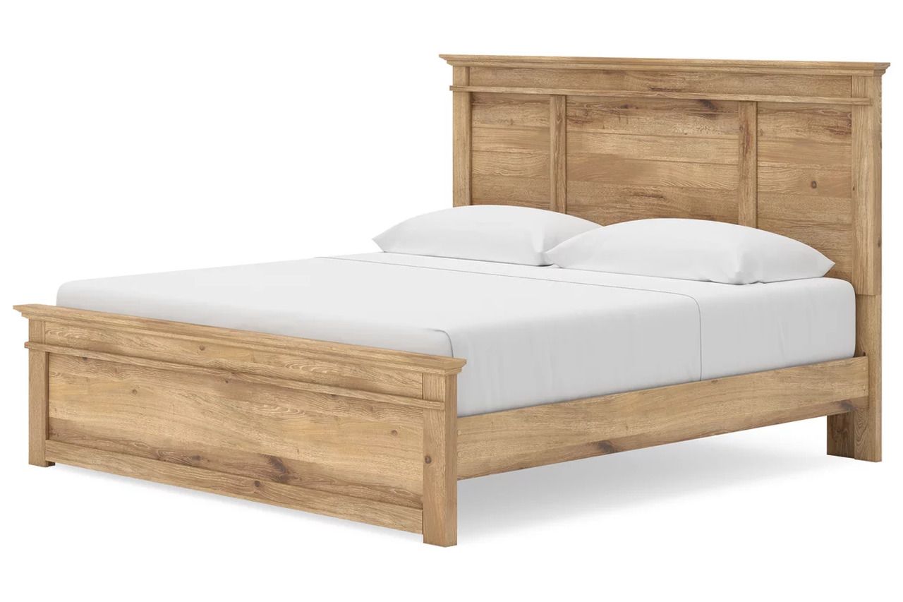 Allihauser King Panel Storage Bed In Tan NCB1170B14