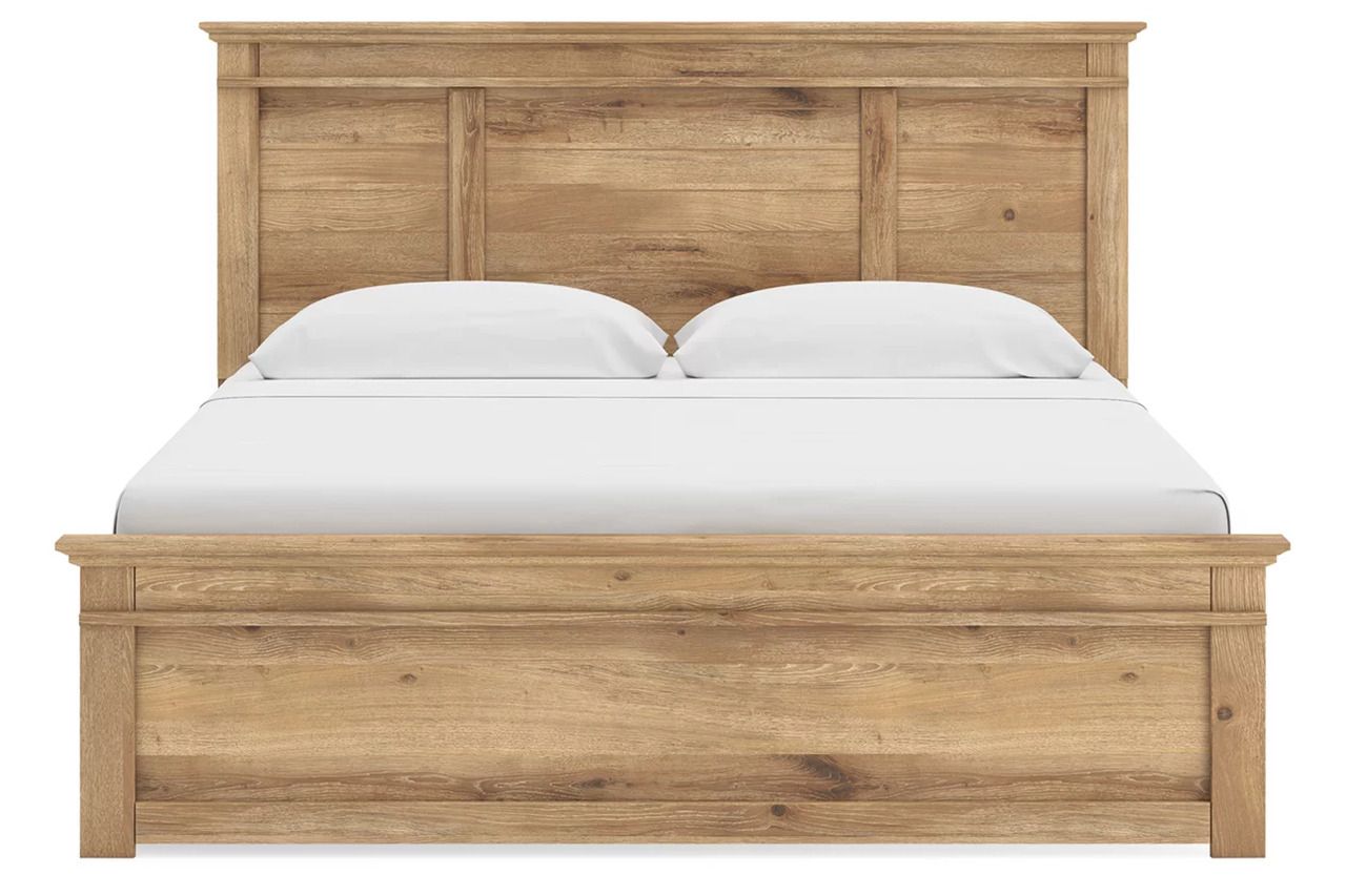 Allihauser King Panel Storage Bed In Tan NCB1170B14