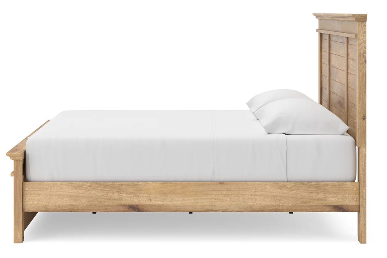 Allihauser King Panel Storage Bed In Tan NCB1170B14