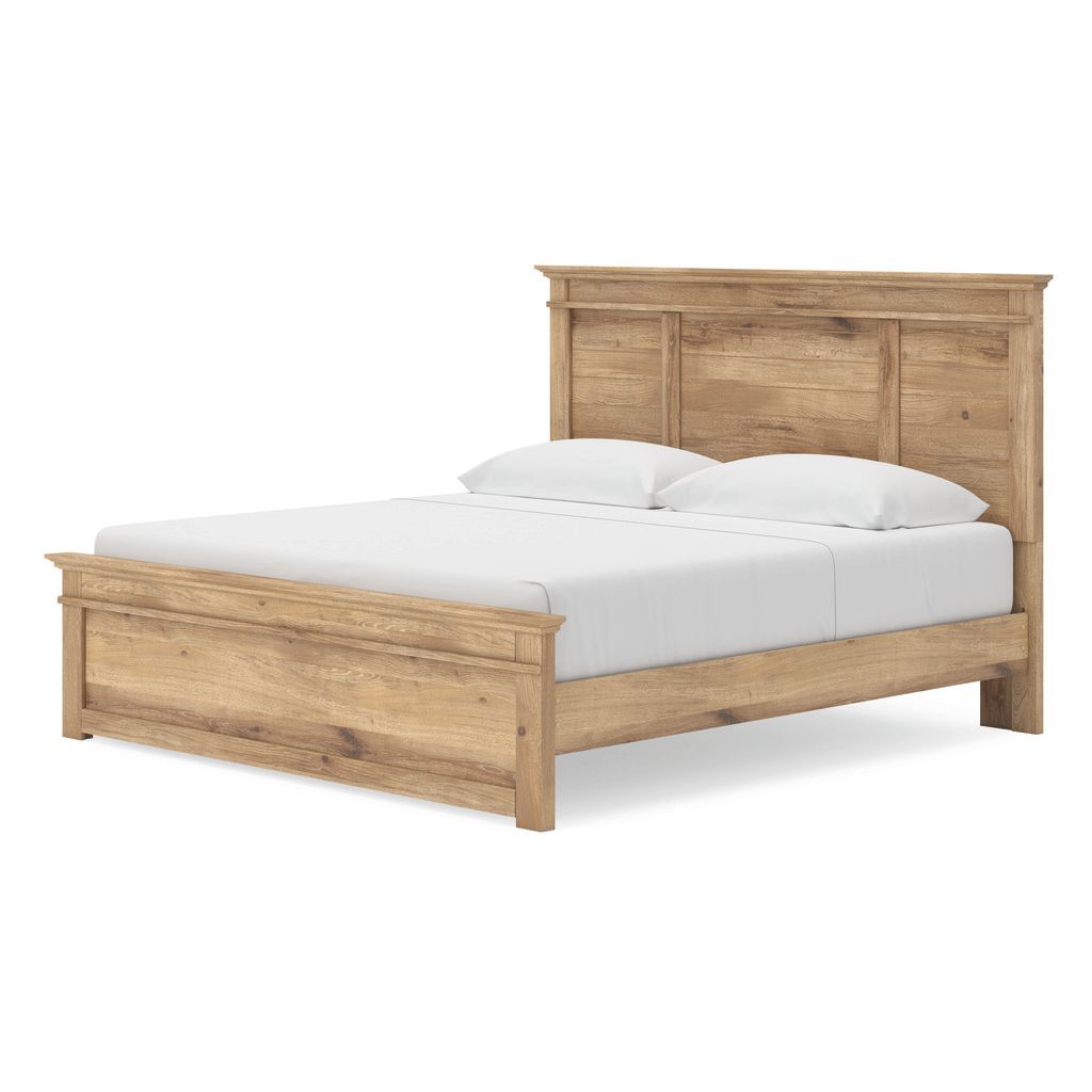Allihauser King Panel Storage Bed In Tan NCB1170B14