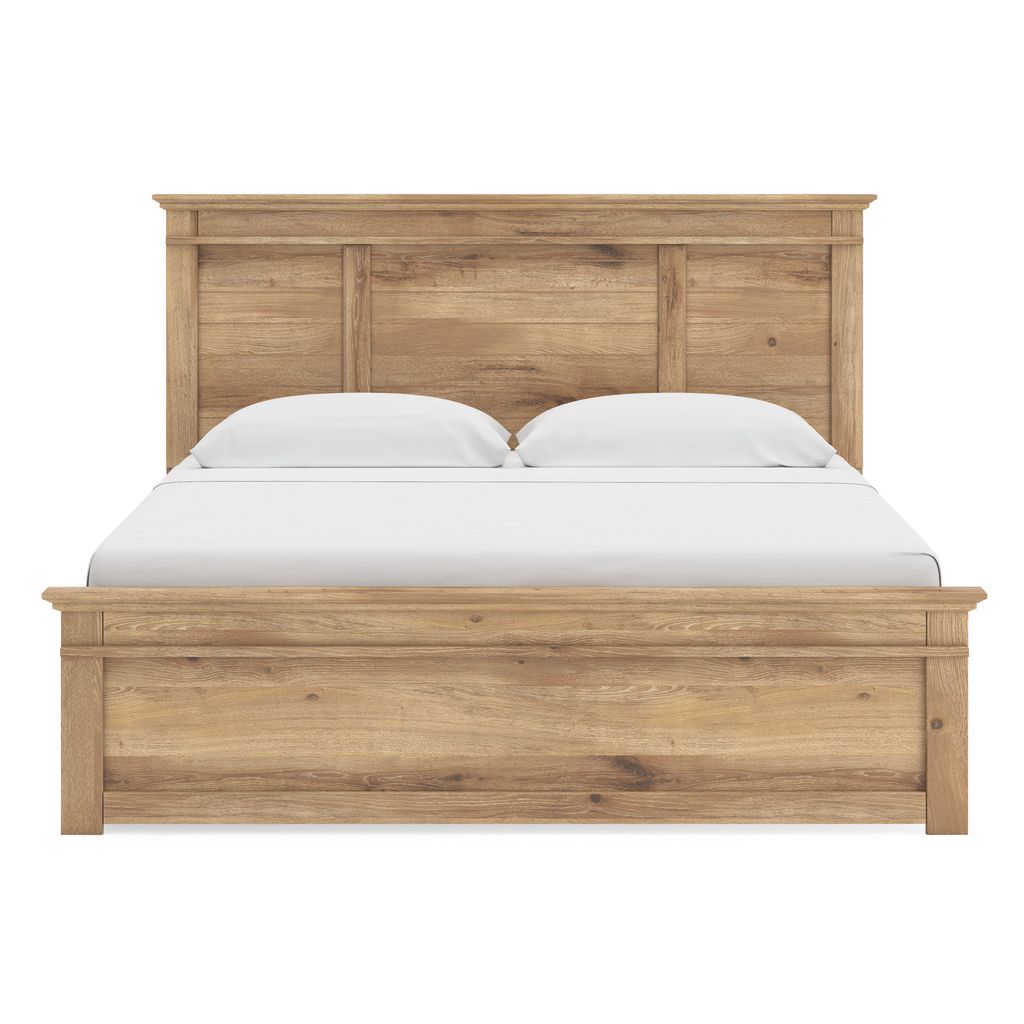 Allihauser King Panel Storage Bed In Tan NCB1170B14