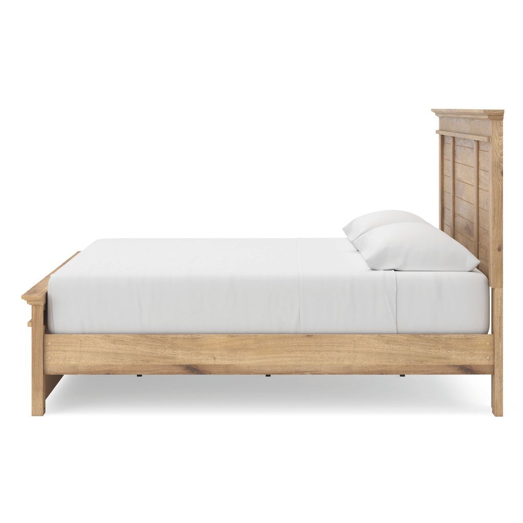Allihauser King Panel Storage Bed In Tan NCB1170B14