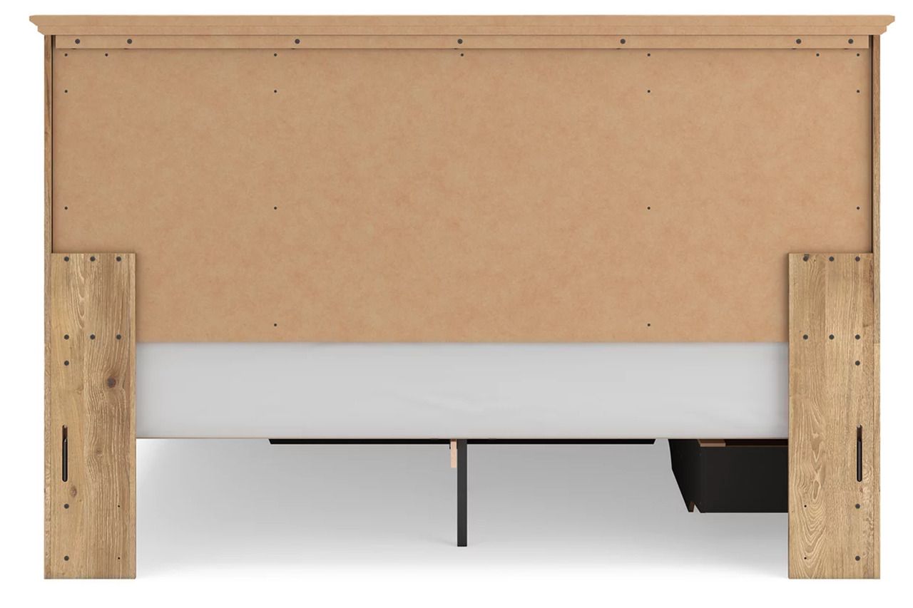 Allihauser King Panel Storage Bed In Tan NCB1170B16