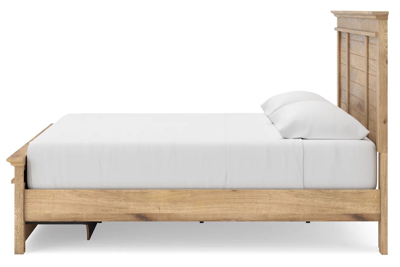 Allihauser King Panel Storage Bed In Tan NCB1170B16