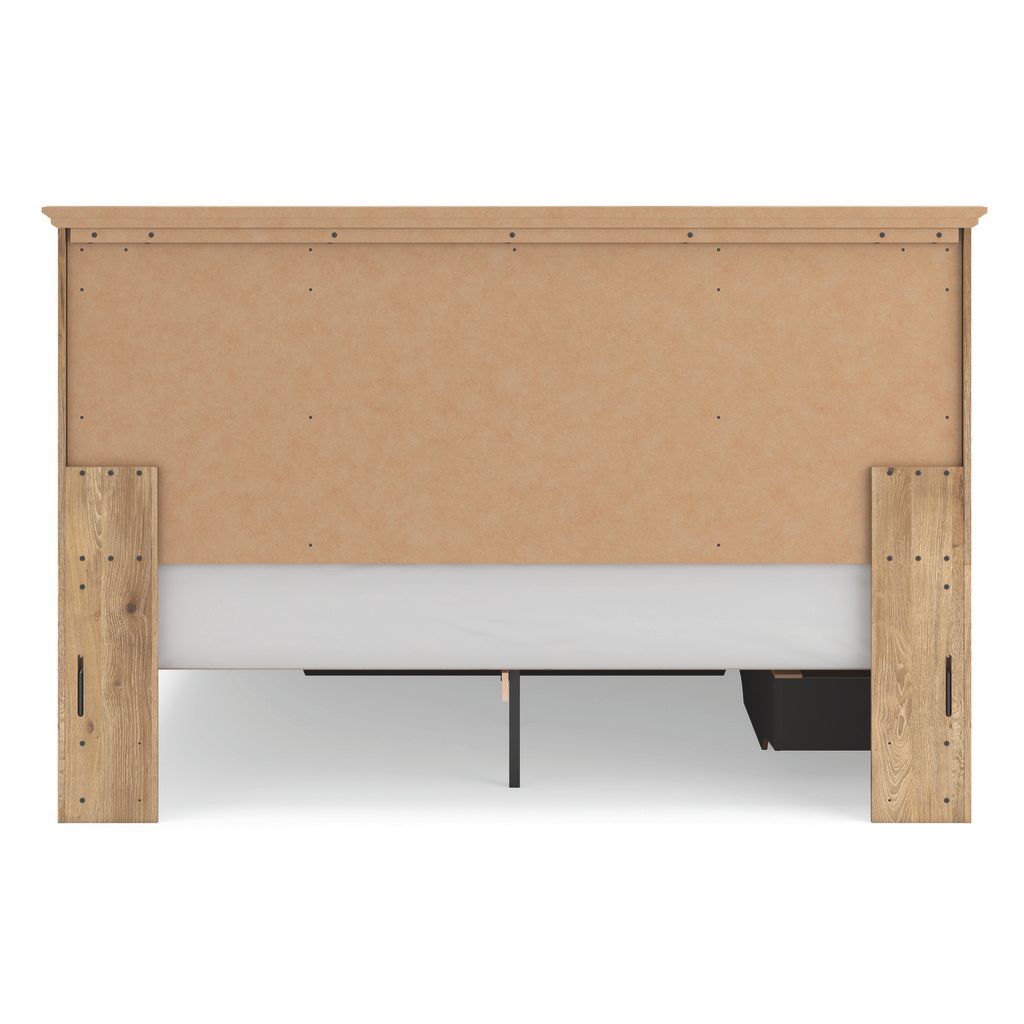 Allihauser King Panel Storage Bed In Tan NCB1170B16
