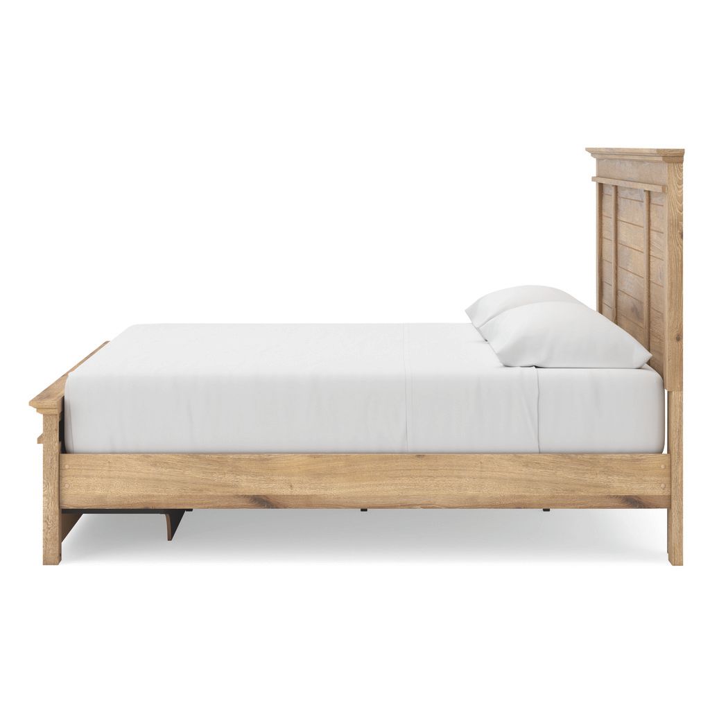 Allihauser King Panel Storage Bed In Tan NCB1170B16