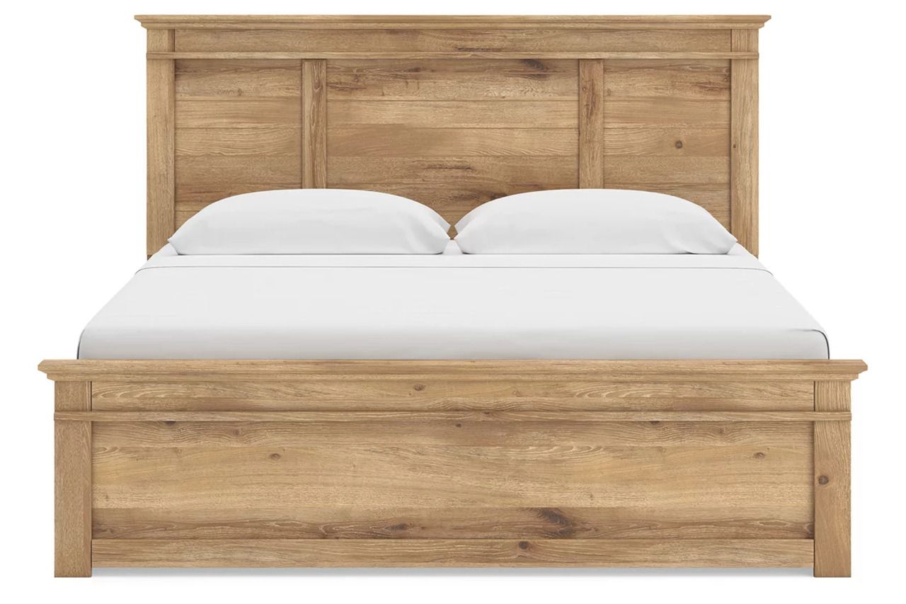 Allihauser King Panel Storage Bed In Tan NCB1170B17