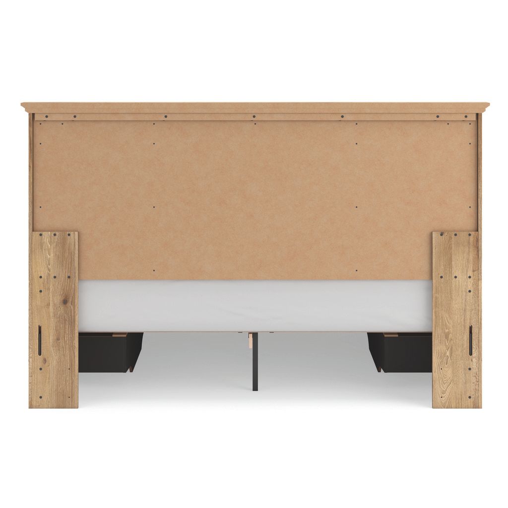 Allihauser King Panel Storage Bed In Tan NCB1170B17
