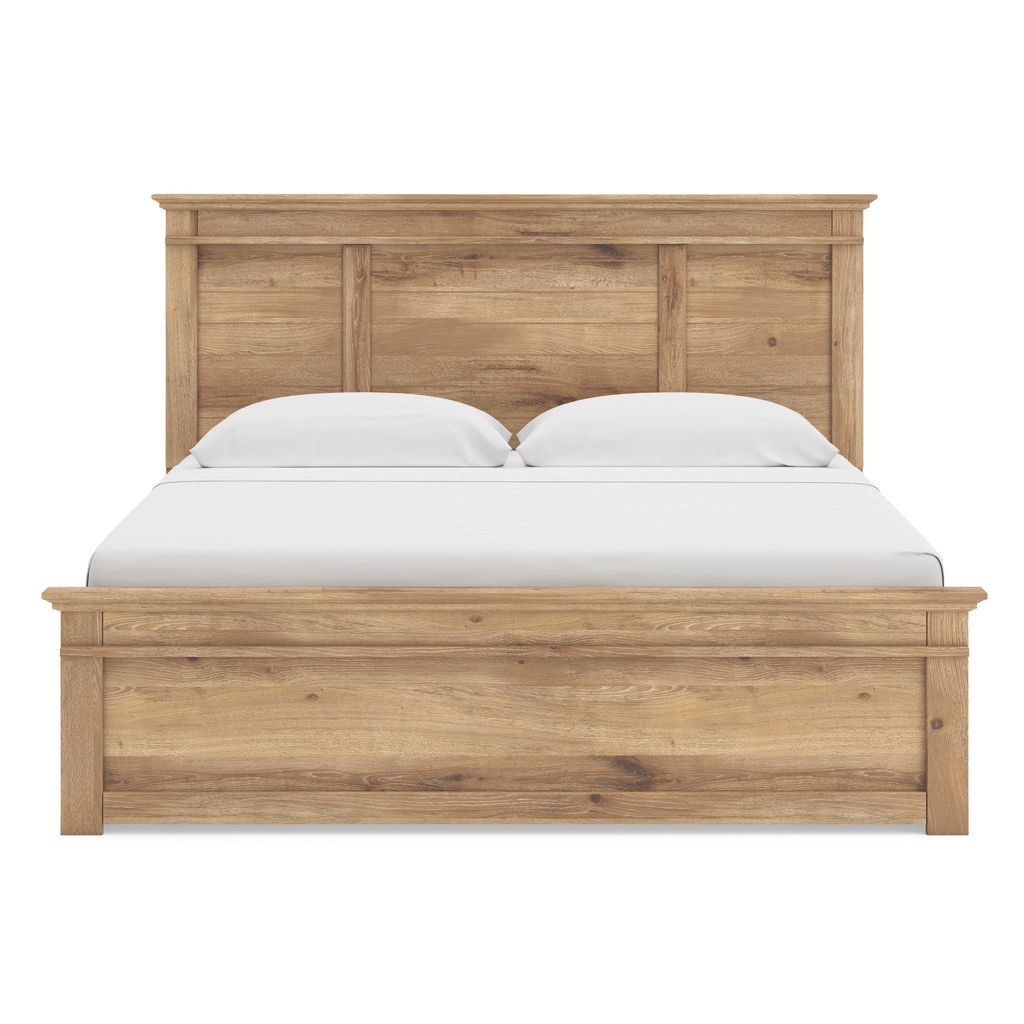 Allihauser King Panel Storage Bed In Tan NCB1170B17