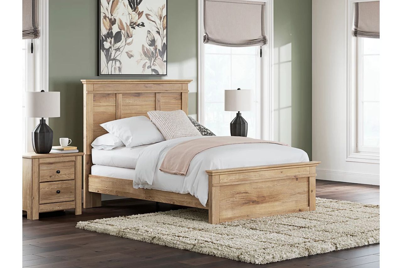 Allihauser Full Panel Bed In Tan NCB1170B19