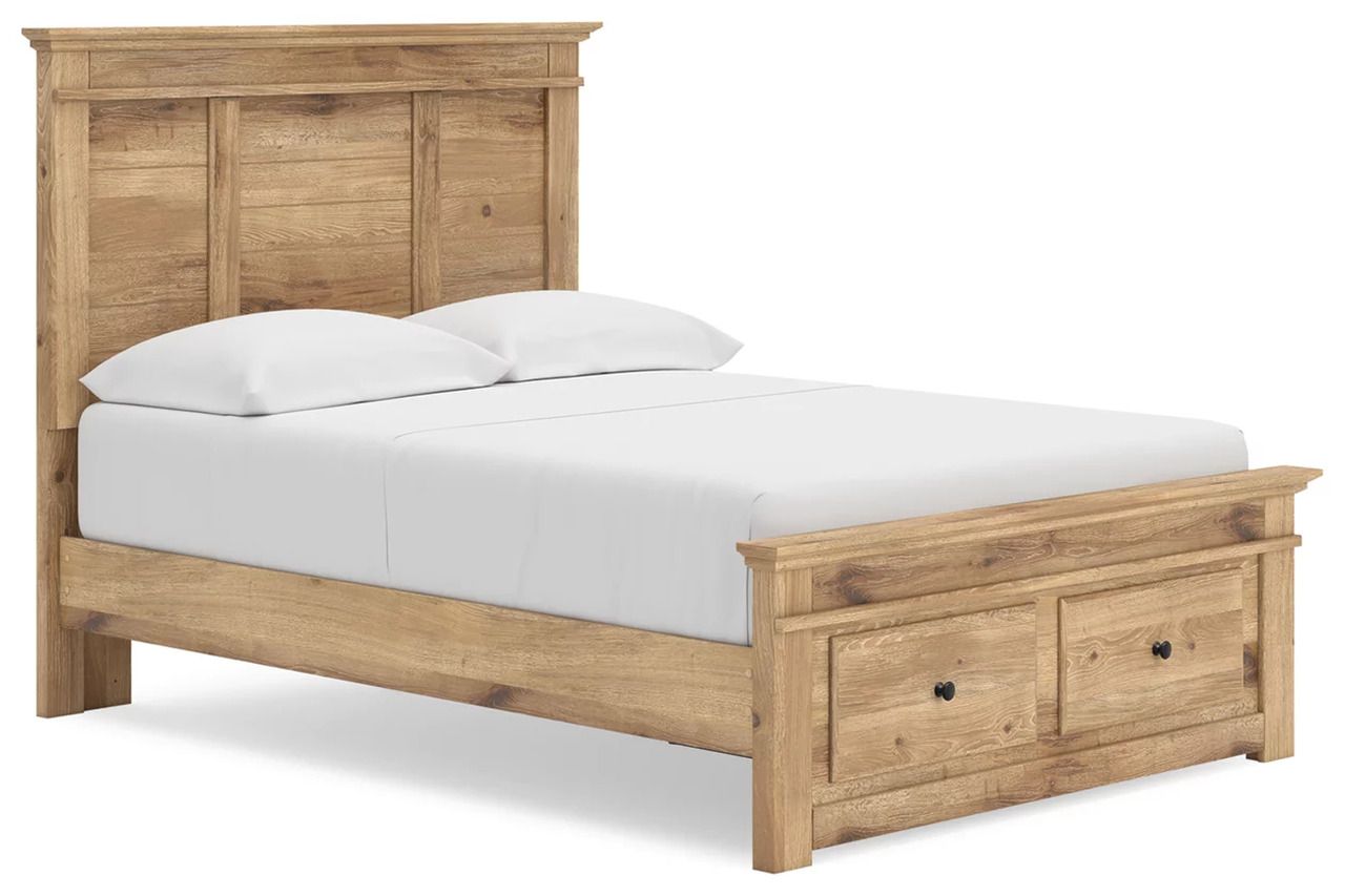 Allihauser Full Panel Storage Bed In Tan NCB1170B23