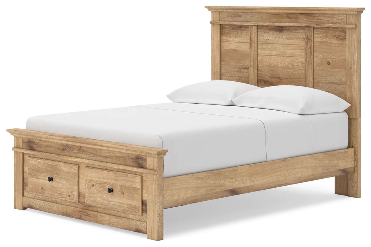 Allihauser Full Panel Storage Bed In Tan NCB1170B23