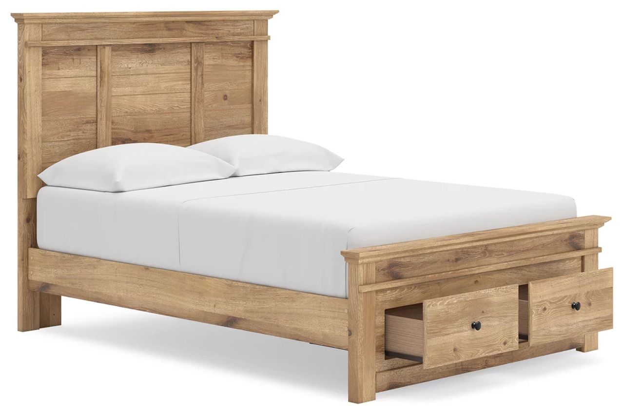 Allihauser Full Panel Storage Bed In Tan NCB1170B23