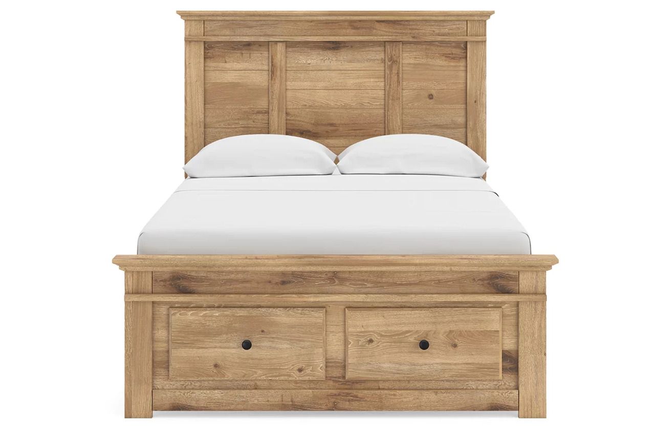 Allihauser Full Panel Storage Bed In Tan NCB1170B23