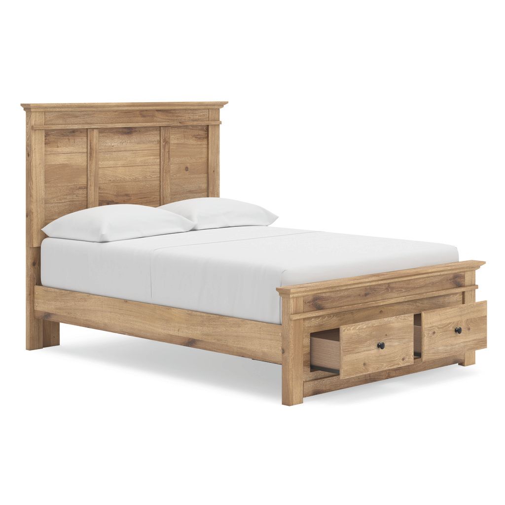 Allihauser Full Panel Storage Bed In Tan NCB1170B23