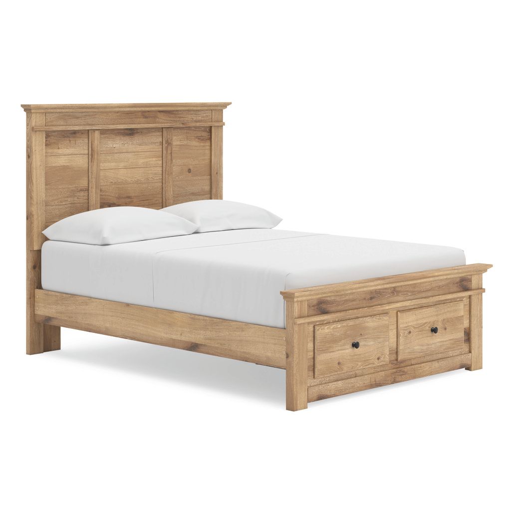 Allihauser Full Panel Storage Bed In Tan NCB1170B23