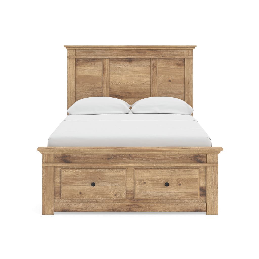 Allihauser Full Panel Storage Bed In Tan NCB1170B23