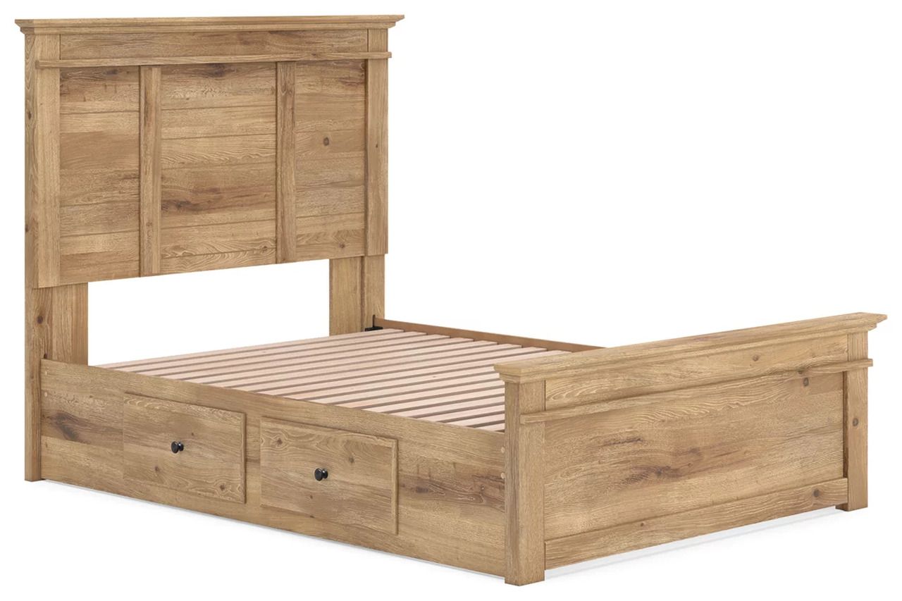 Allihauser Full Panel Storage Bed In Tan NCB1170B31