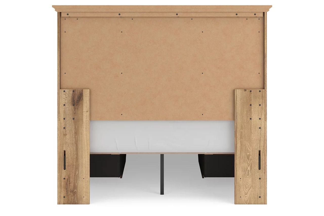 Allihauser Full Panel Storage Bed In Tan NCB1170B31