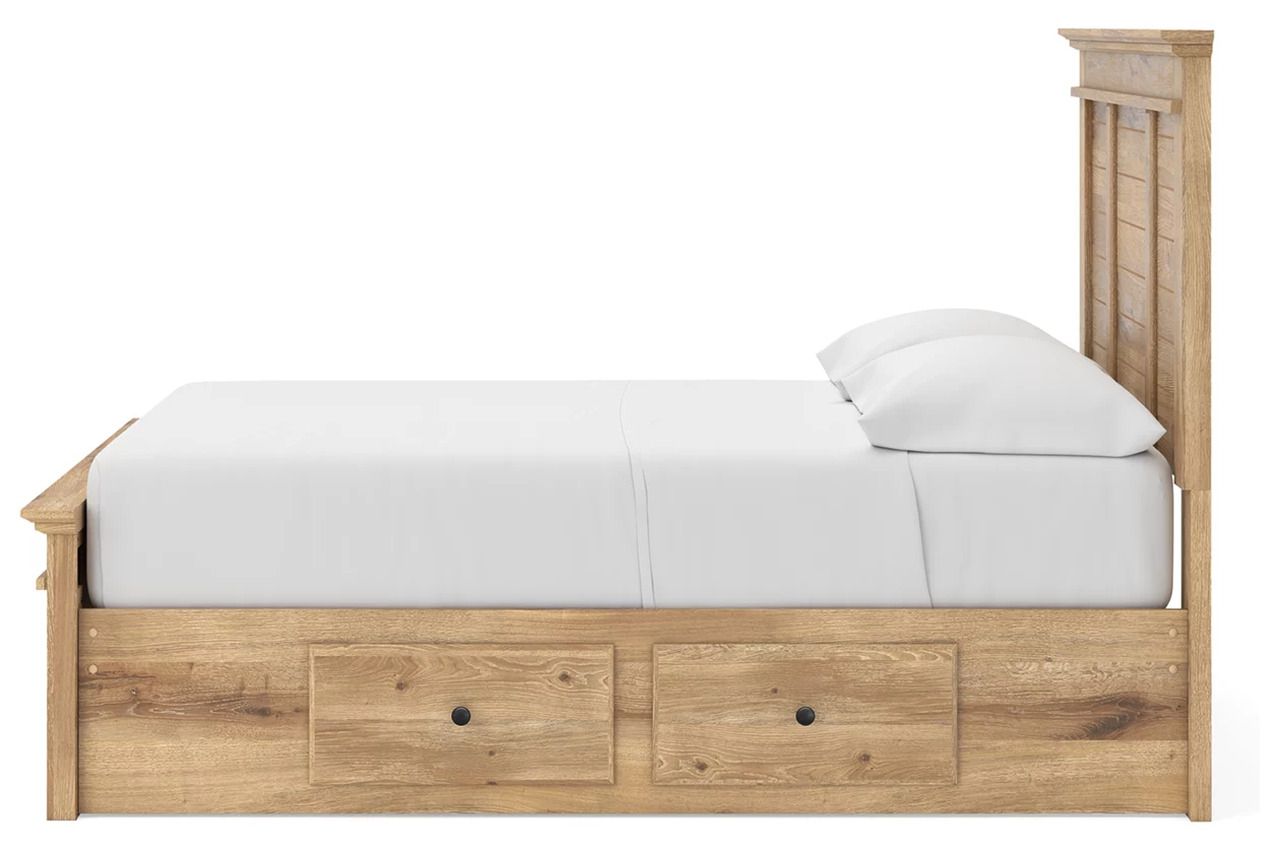 Allihauser Full Panel Storage Bed In Tan NCB1170B31