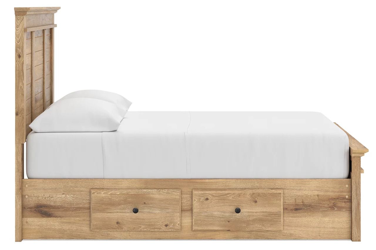 Allihauser Full Panel Storage Bed In Tan NCB1170B31
