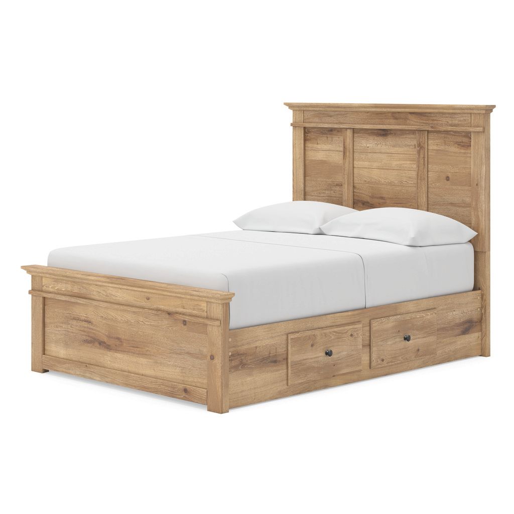 Allihauser Full Panel Storage Bed In Tan NCB1170B31