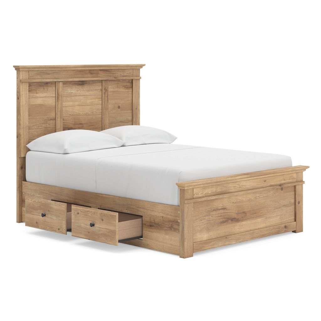 Allihauser Full Panel Storage Bed In Tan NCB1170B31