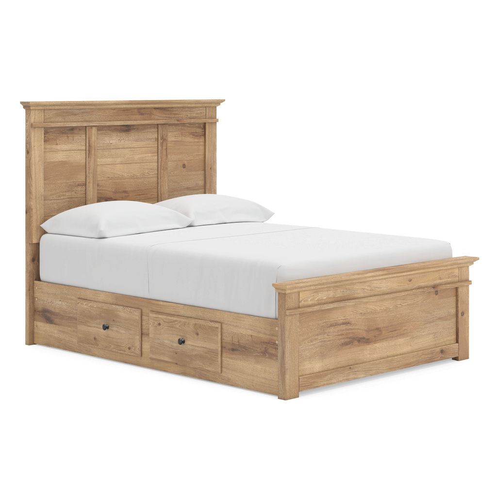 Allihauser Full Panel Storage Bed In Tan NCB1170B31