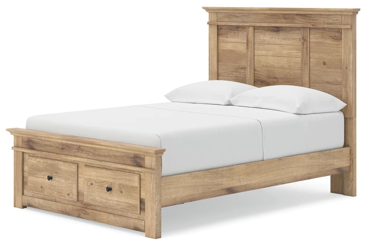 Allihauser Full Panel Storage Bed In Tan NCB1170B35