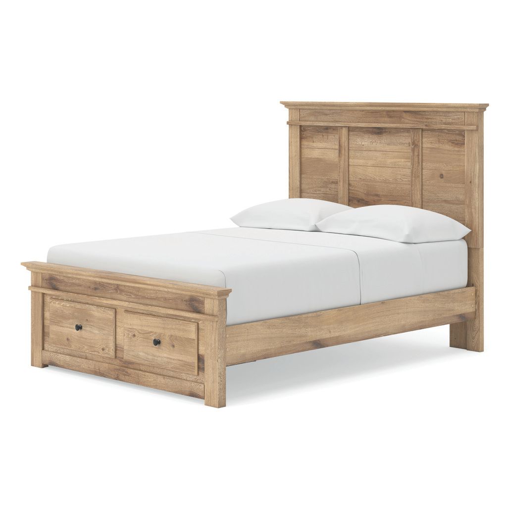 Allihauser Full Panel Storage Bed In Tan NCB1170B35