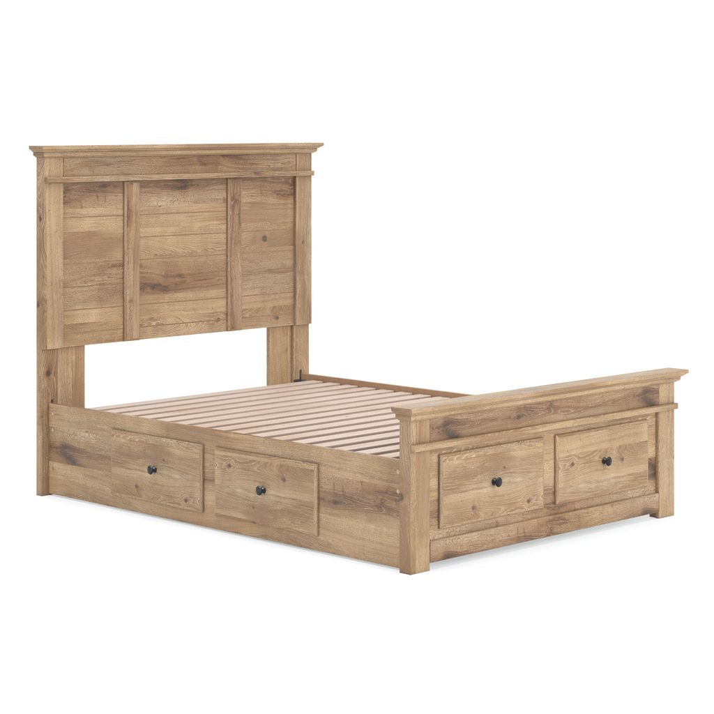 Allihauser Full Panel Storage Bed In Tan NCB1170B35