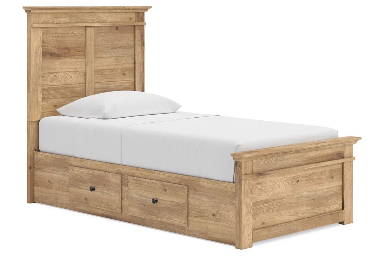 Allihauser Twin Panel Storage Bed In Tan NCB1170B38