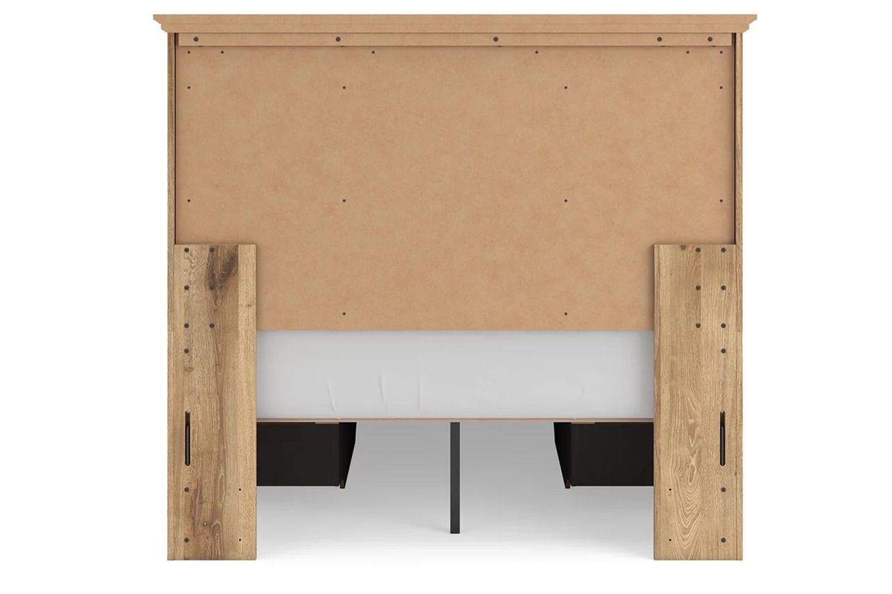 Allihauser Full Panel Storage Bed In Tan NCB1170B39