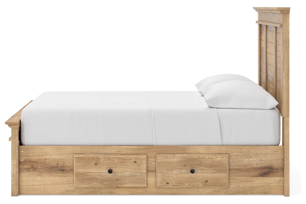 Allihauser Full Panel Storage Bed In Tan NCB1170B39