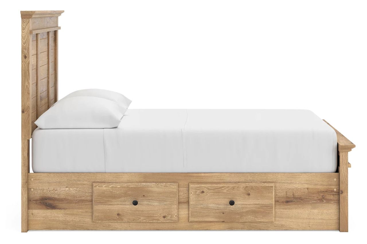 Allihauser Full Panel Storage Bed In Tan NCB1170B39