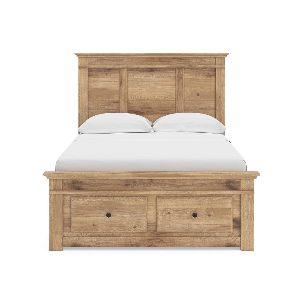 Allihauser Full Panel Storage Bed In Tan NCB1170B39