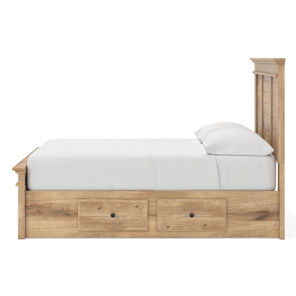 Allihauser Full Panel Storage Bed In Tan NCB1170B39