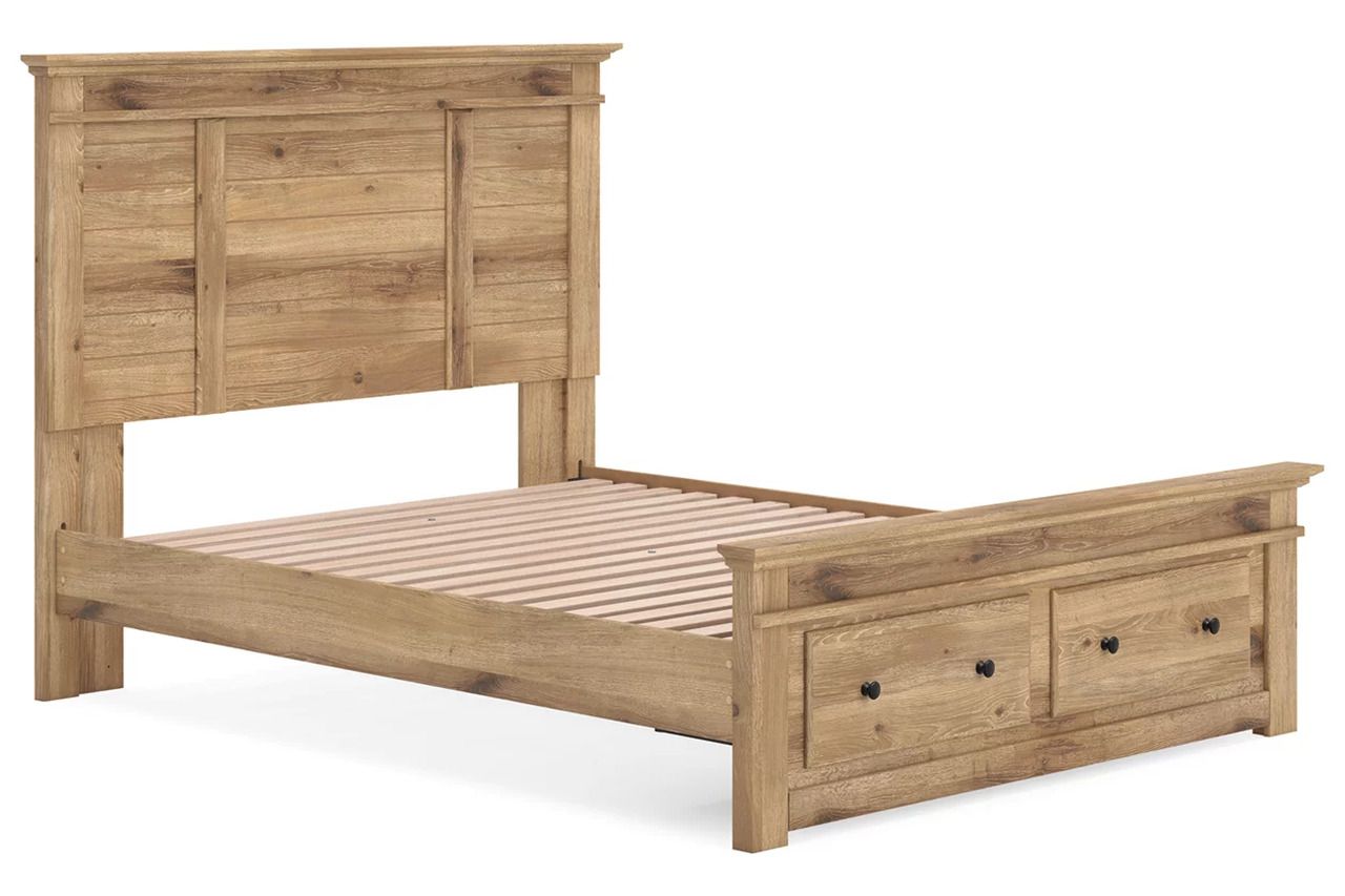 Allihauser Queen Panel Storage Bed In Tan NCB1170B4