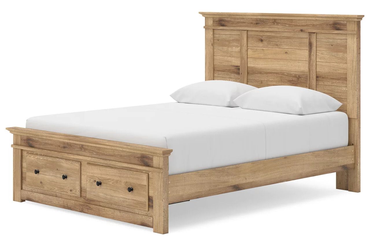 Allihauser Queen Panel Storage Bed In Tan NCB1170B4