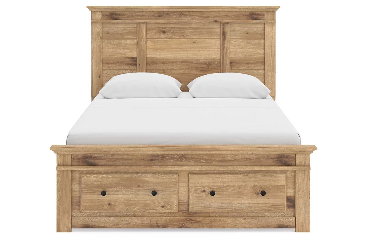 Allihauser Queen Panel Storage Bed In Tan NCB1170B4