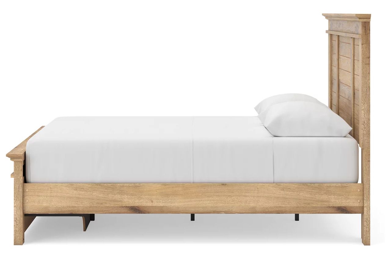Allihauser Queen Panel Storage Bed In Tan NCB1170B4